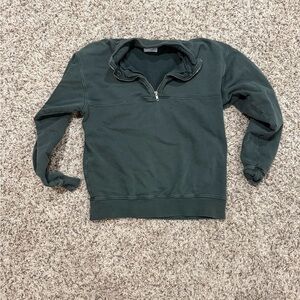 Dark Green Half-Zip Sweater